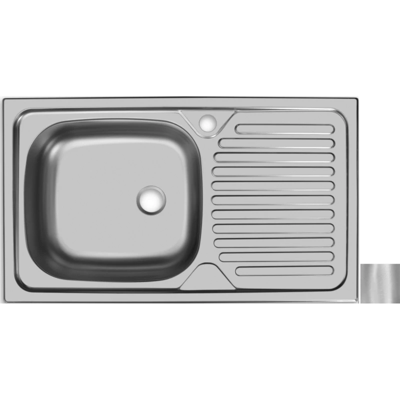 Кухонная мойка матовая сталь Ukinox Классика CLM760.435 -GT5K 2L