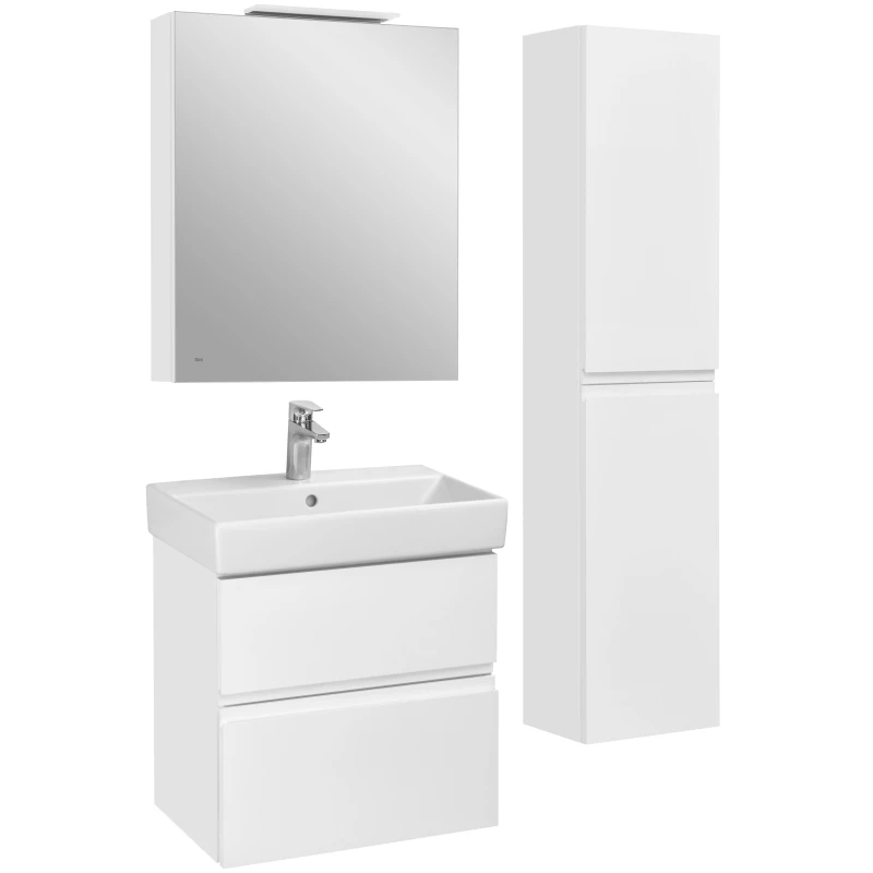 Зеркальный шкаф 60x70 см белый матовый L Roca Oleta A857645501