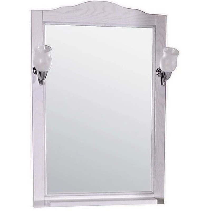Зеркало 59x88,3 см белый серебряная патина ASB-Woodline Римини Nuovo
