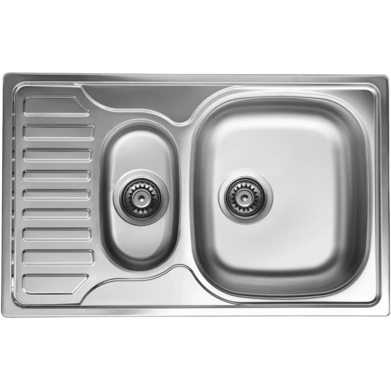 Кухонная мойка полированная сталь Ukinox Комфорт COP780.490 15GT8K 1R