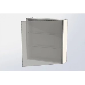Изображение товара зеркальный шкаф 72,2x75 см белый глянец r aquanet остин 00203923