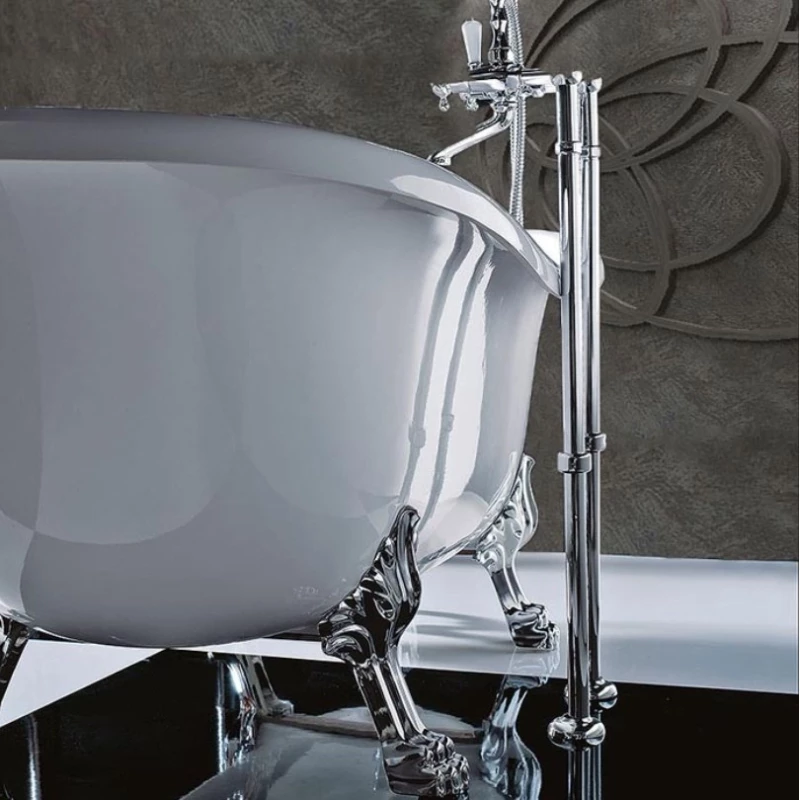 Ванна из литьевого мрамора хромированные лапы 176x80 см Tiffany World TW176bi/cr