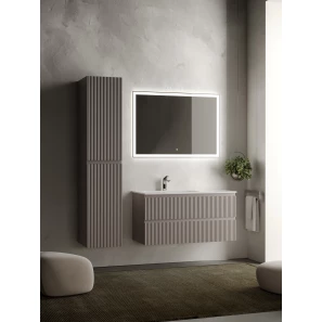Изображение товара комплект мебели серый матовый 101 см sancos snob r snr100lsm + cn7014 + ci1000