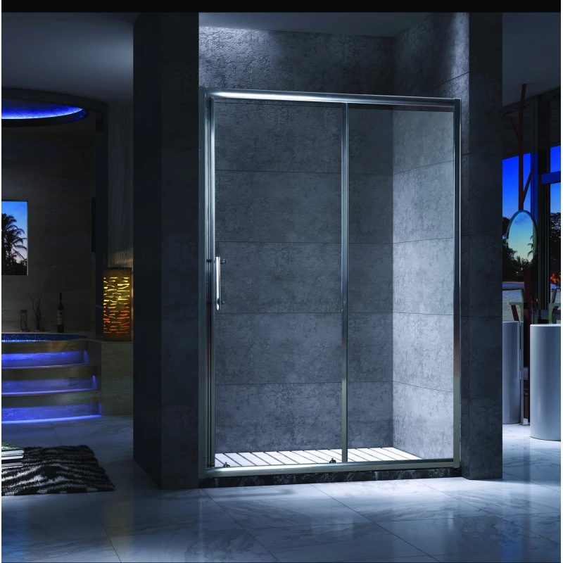 Душевая дверь раздвижная 120 см прозрачное стекло Esbano ES-120DK