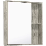 Изображение товара зеркальный шкаф 60x65 см дуб скандинавский l/r runo эко 00-00001187