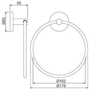Изображение товара кольцо для полотенец jaquar continental acn-chr-1121bn
