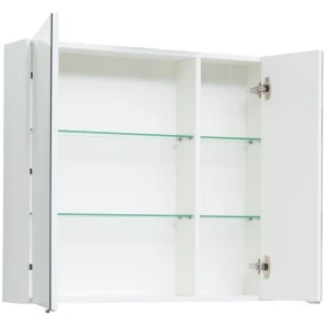 Изображение товара зеркальный шкаф 82,5x75 см белый глянец l aquanet остин 00203924