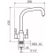 Смеситель для кухни с подключением к фильтру РМС SUS124-017F-015 - 5