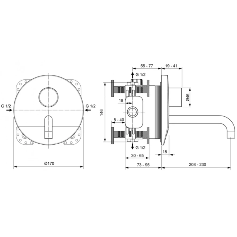 Инфракрасная электроника для раковины со смешиванием Ideal Standard Ceraplus A6154AA