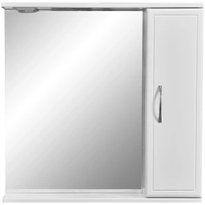 Изображение товара зеркальный шкаф 70x70 см белый глянец/белый матовый stella polar концепт sp-00000127