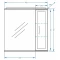 Зеркальный шкаф 70x70 см белый глянец/белый матовый Stella Polar Концепт SP-00000127 - 4