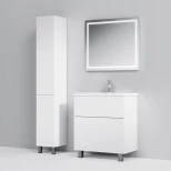 Комплект мебели белый глянец 80 см Am.Pm Gem M90FSX07522WG32 + M90WCC0752WG + M91AMOX0801WG