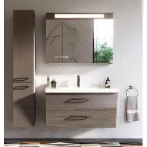 Изображение товара зеркальный шкаф 125x75 см светло-серый глянец verona susan su609g21
