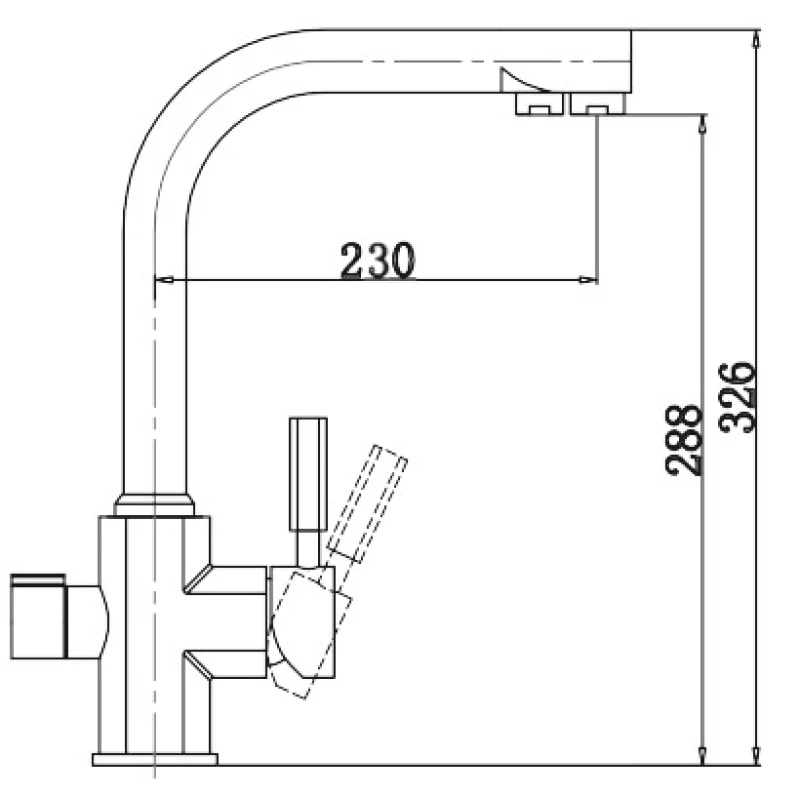 Смеситель для кухни с подключением к фильтру Kaiser Decor 40144-4