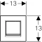 Система пневматического управления смывом писсуара, смывная клавиша типа 30 Geberit глянцевый хром/матовый хром/глянцевый хром 116.017.KH.1 - 5