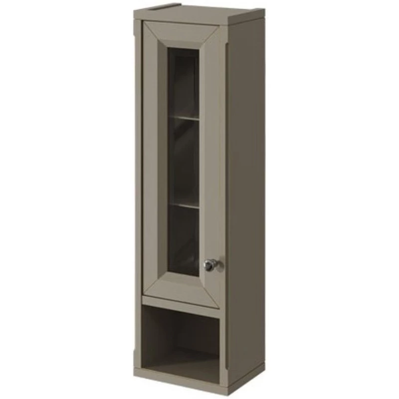 Шкаф одностворчатый серый матовый L Caprigo Jardin 10490L-B021