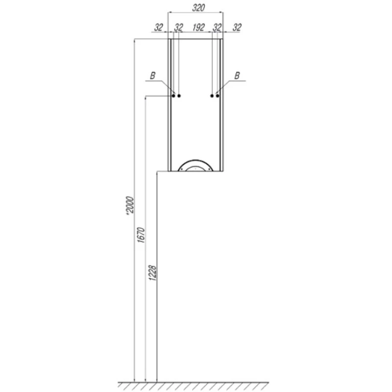 Шкаф одностворчатый подвесной 32x77,2 см дуб полярный L Акватон Сильва 1A215703SIW7L