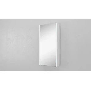 Изображение товара зеркальный шкаф 40x80 см белый матовый velvex klaufs zskla.40-216
