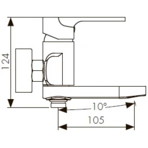 Изображение товара смеситель для ванны kaiser linear 59022
