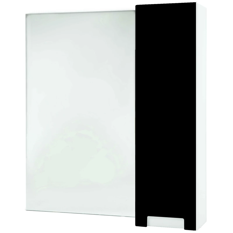 Зеркальный шкаф 88x80 см черный глянец/белый глянец R Bellezza Пегас 4610415001040