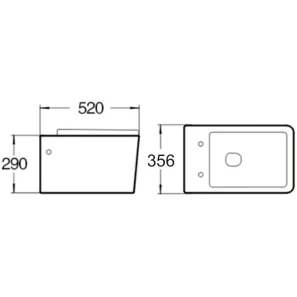 Изображение товара подвесной безободковый унитаз с функцией биде с сиденьем микролифт santiline sl-5004bd
