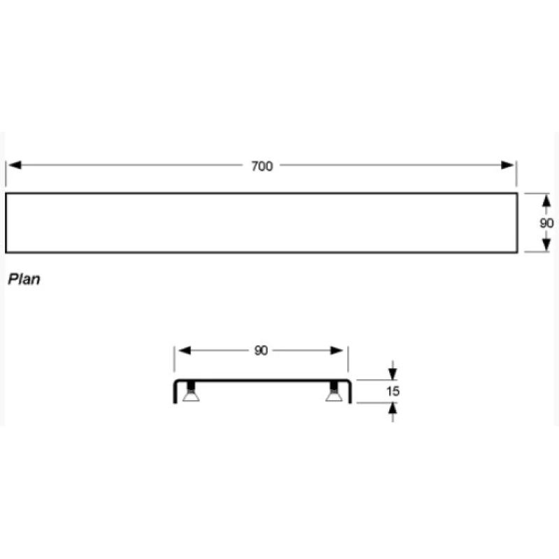 Дизайн-решетка 700 мм Mepa Plan 150318