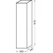 Подвесная колонна с реверсивной дверцей медный бетон Jacob Delafon Soprano EB984-N28 - 2
