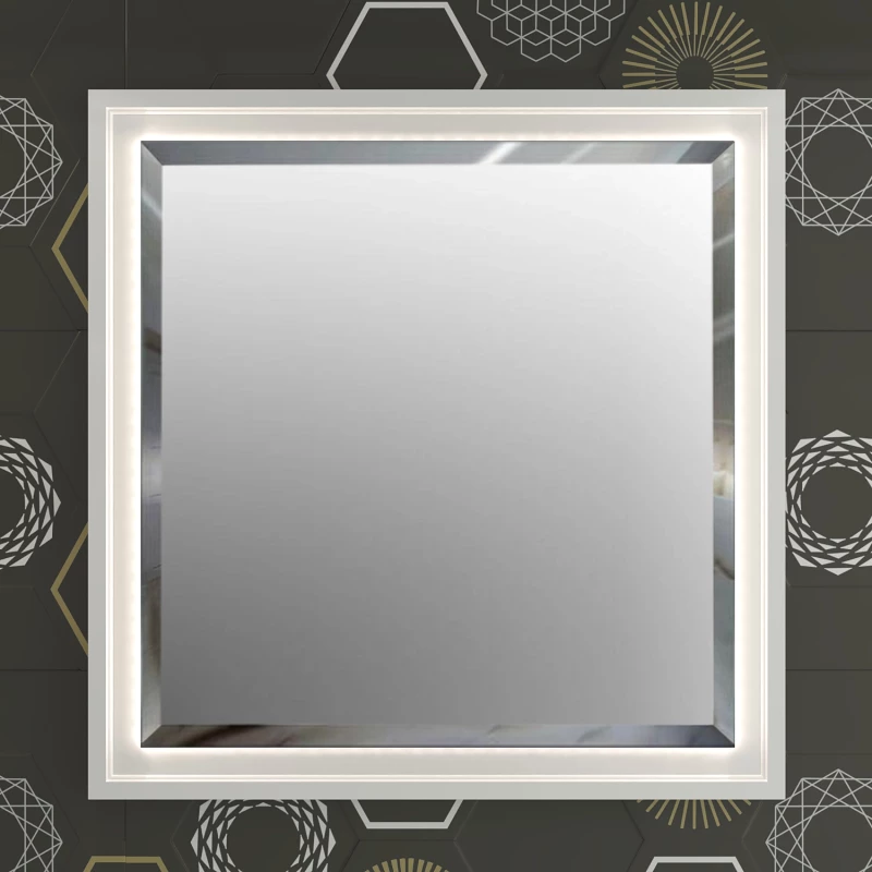 Зеркало 80x80 см белый матовый Opadiris Вегас