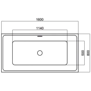 Изображение товара акриловая ванна 160x80 см black & white swan 110sb00