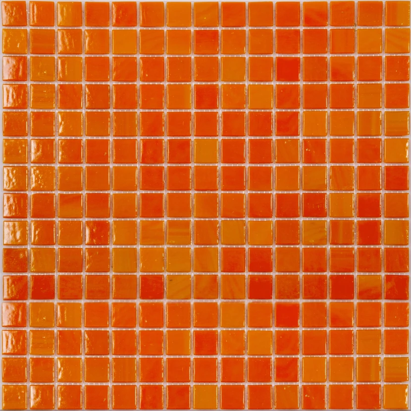 Стеклянная плитка мозаика AA01 стекло оранжевый(2,0*2,0*4) 32,7*32,7