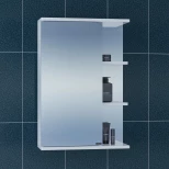 Изображение товара зеркальный шкаф 50x70 см белый глянец санта ника 101084