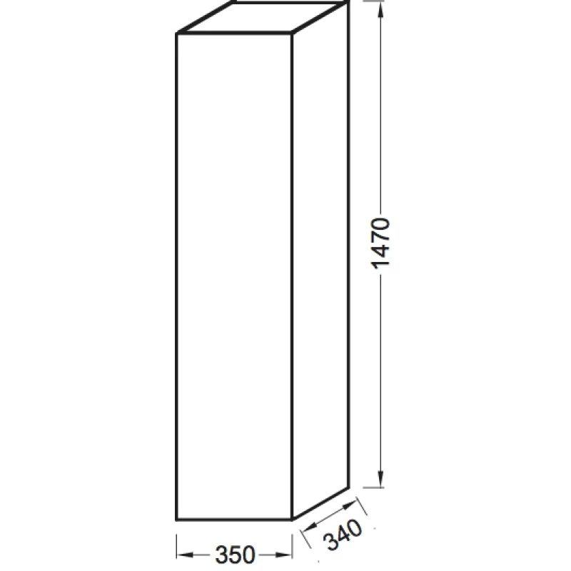 Подвесная колонна с реверсивной дверцей квебекский дуб Jacob Delafon Soprano EB984-E10