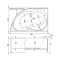 Акриловая ванна 148,3x88,8 см левая Aquanet Graciosa 00205325 - 3