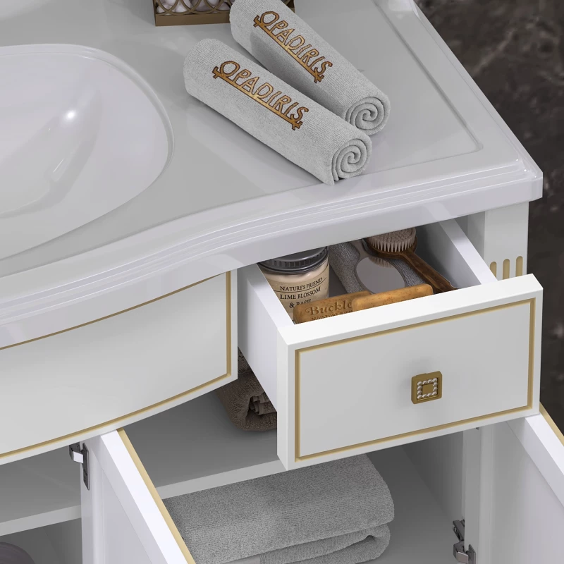Комплект мебели белый золотая патина 120 см Opadiris Лаура