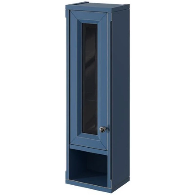 Шкаф одностворчатый синий матовый L Caprigo Jardin 10490L-B036