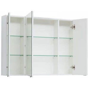 Изображение товара зеркальный шкаф 100,5x75 см белый глянец aquanet остин 00203928