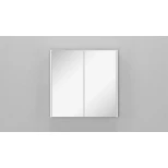 Изображение товара зеркальный шкаф 80,3x80 см белый матовый velvex klaufs zskla.80-216