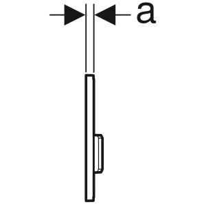 Изображение товара система пневматического управления смывом писсуара, смывная клавиша типа 50 geberit альпийский белый/полированный хром 116.016.11.5