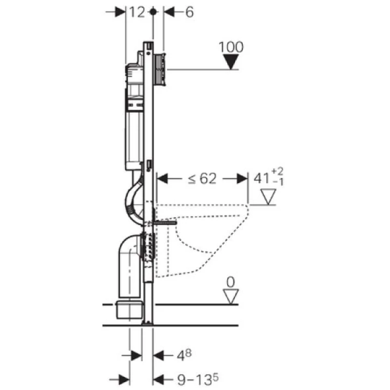 Комплект подвесной унитаз Grossman GR-4455S + система инсталляции Geberit 111.300.00.5