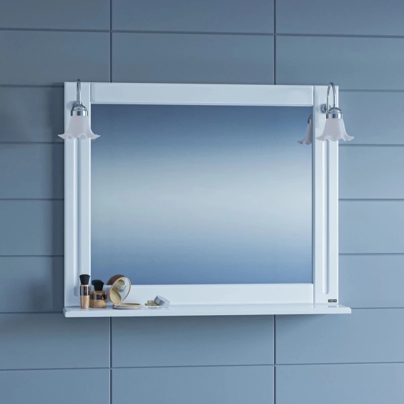Зеркало 107x81,6 см белый глянец Санта Монарх 700205