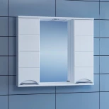 Изображение товара зеркальный шкаф 80x72 см белый глянец санта родос 106017
