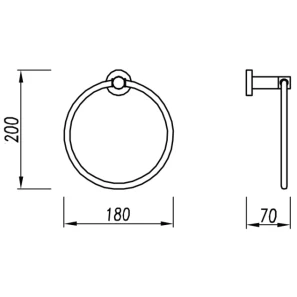 Изображение товара кольцо для полотенец omnires modern project mp60230cr