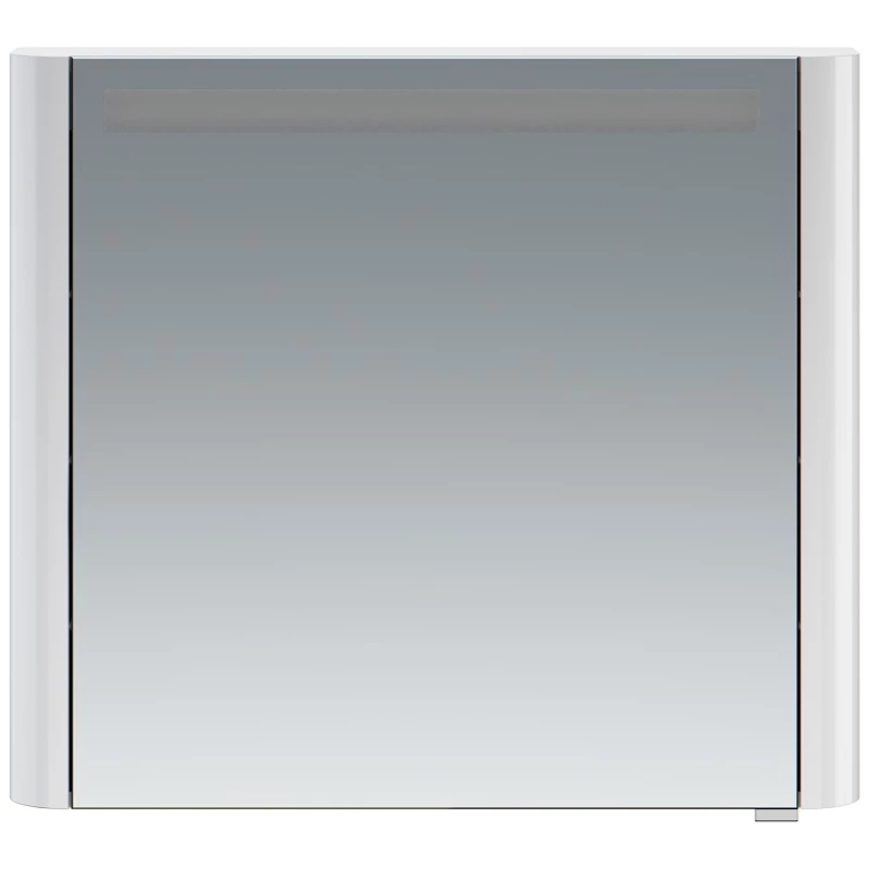 Зеркальный шкаф 80x70 см белый глянец L Am.Pm Sensation M30MCL0801WG
