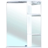 Изображение товара зеркальный шкаф 55x72 см белый глянец l bellezza нарцисс 4613208002002
