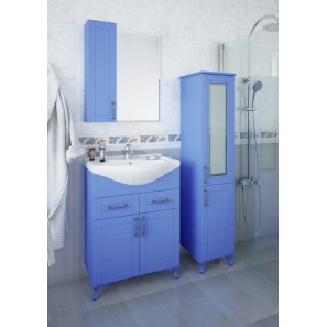 Изображение товара зеркальный шкаф 59,6x71 см голубой матовый l sanflor глория c000005828