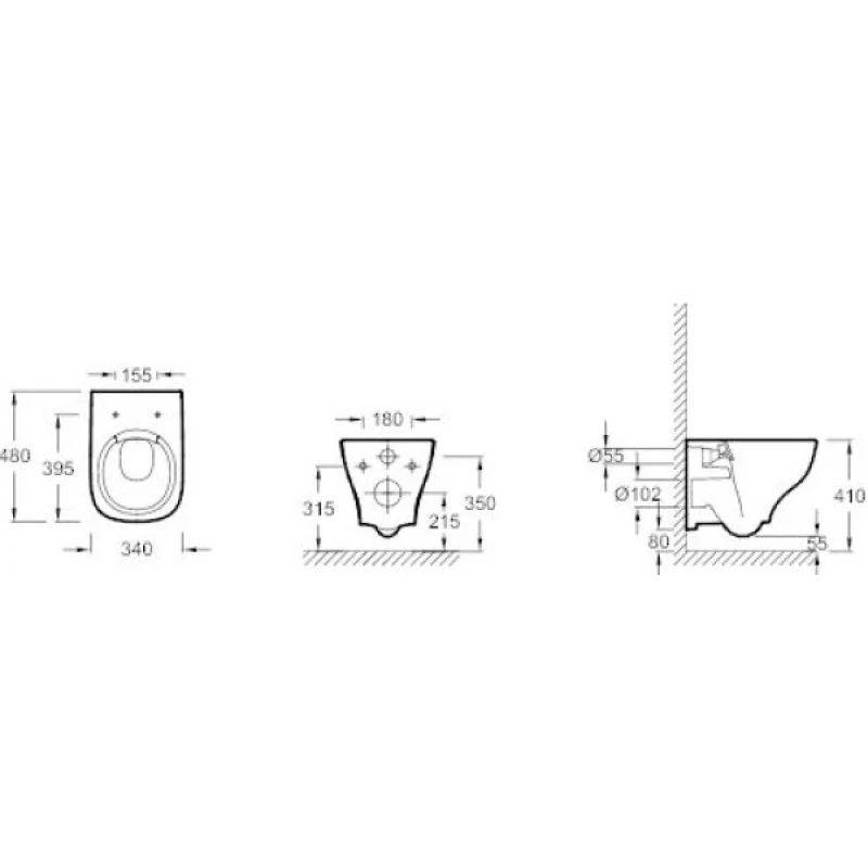 Комплект подвесной унитаз Jacob Delafon Struktura EDF102-00 + E4272-00 + система инсталляции Geberit 458.124.21.1