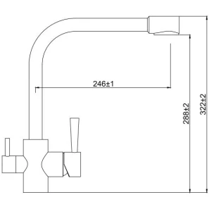 Изображение товара смеситель для кухни с подключением к фильтру kaiser merkur 26044