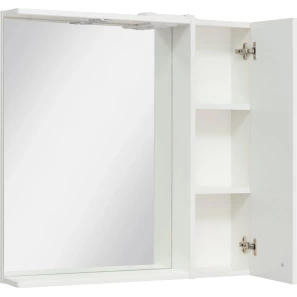 Изображение товара зеркальный шкаф 75x75 см белый r runo римини 00-00001257