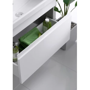 Изображение товара комплект мебели белый глянец/бетон светлый 80 см aqwella smart srt0108bs + um-mod80sl/1 + rm0208w