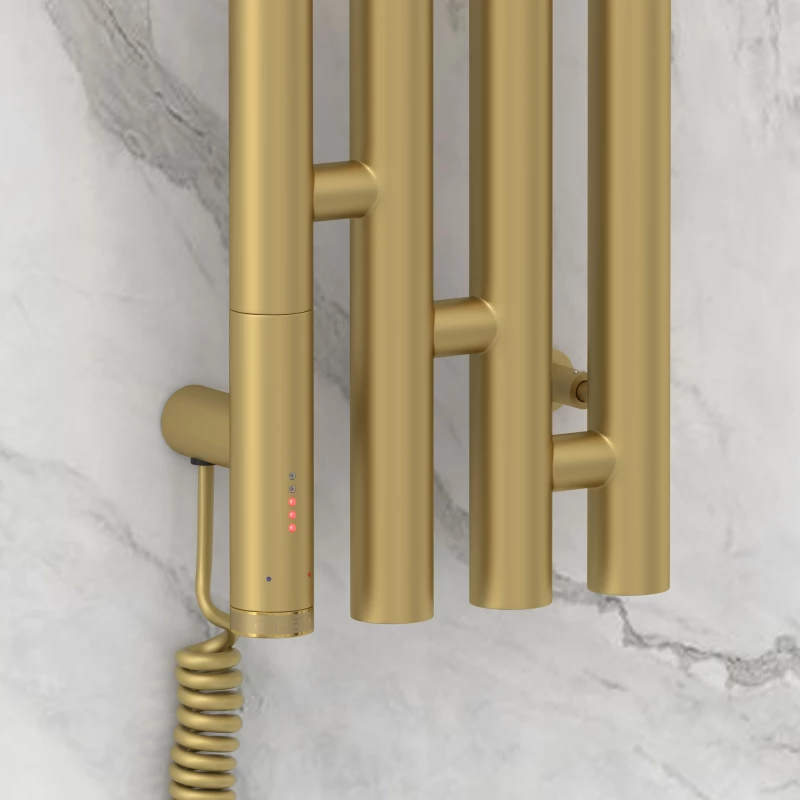 Полотенцесушитель электрический 1200x159 золотой матовый МЭМ левый Сунержа Кантата 3.0 032-5846-1216